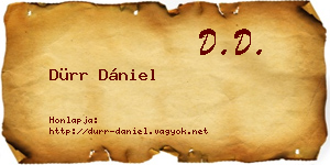 Dürr Dániel névjegykártya